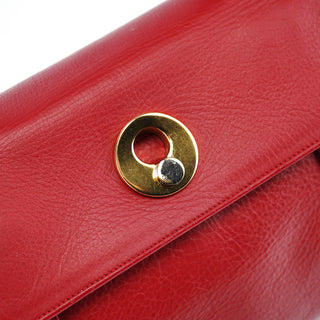 Yves Saint Laurent Red Leather Muse Two 2-Way Bag
