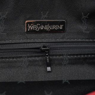 Yves Saint Laurent Red Satin YSL Monogram Tote Bag