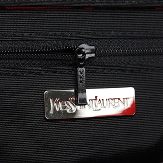 Yves Saint Laurent Red Satin YSL Tote Bag