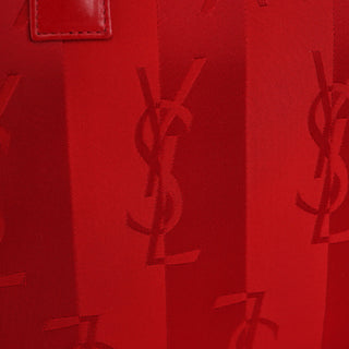 Yves Saint Laurent Red Satin YSL Tote Bag