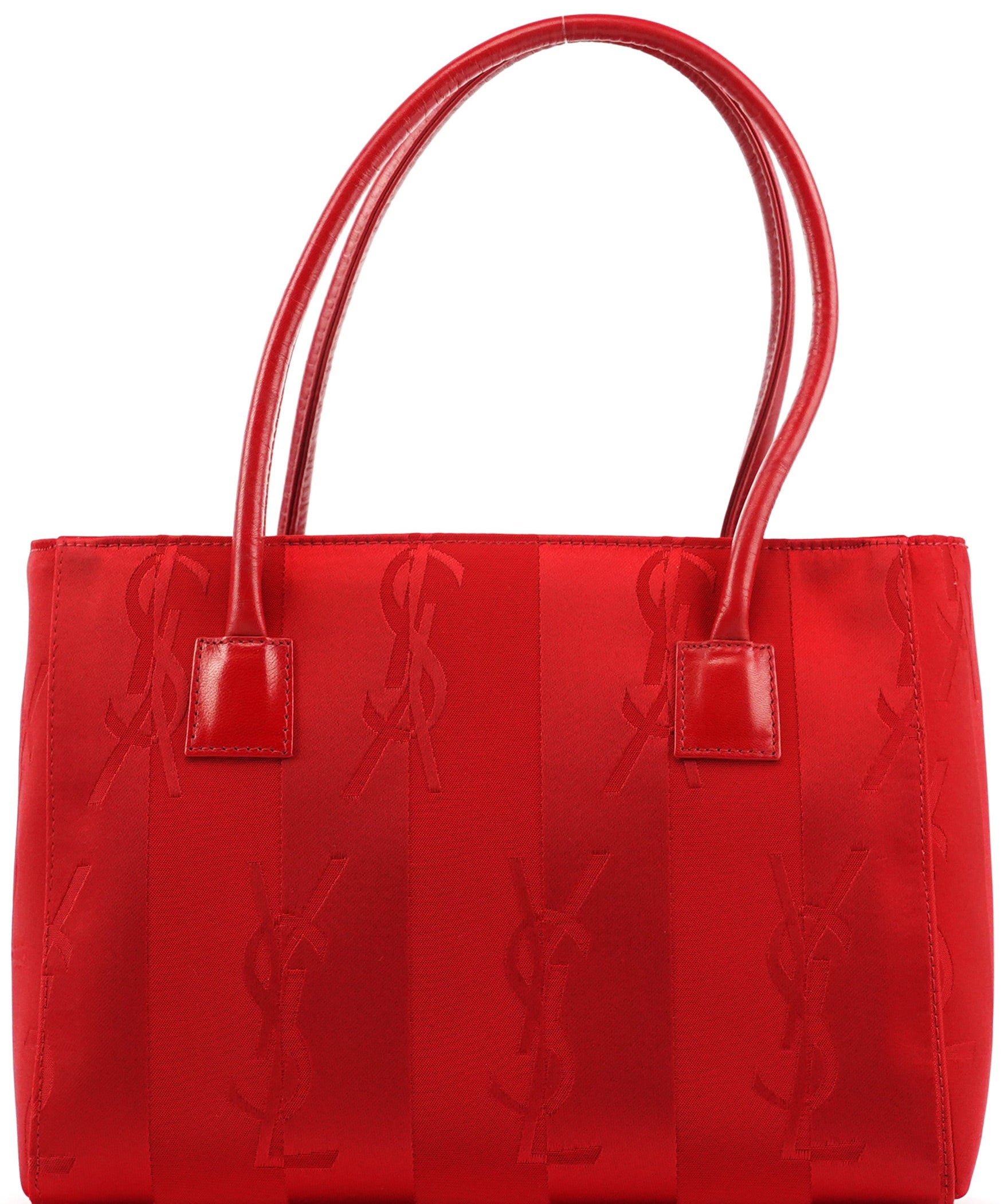 Yves Saint Laurent YSL Tote Bag aus rotem Satin
