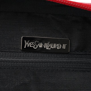 Yves Saint Laurent Red Satin YSL Tote Bag