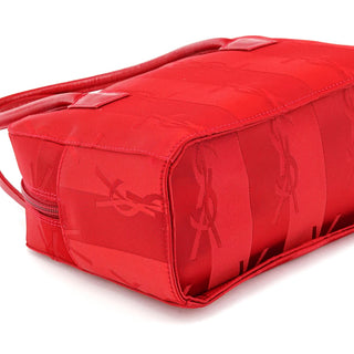 Yves Saint Laurent Red Satin YSL Tote Bag