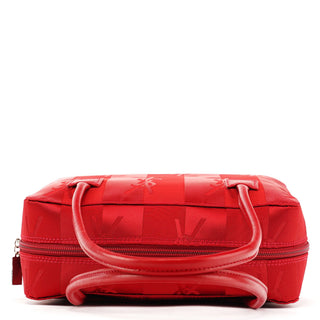 Yves Saint Laurent Red Satin YSL Tote Bag