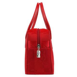 Yves Saint Laurent Red Satin YSL Tote Bag