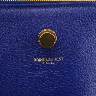 Yves Saint Laurent Royal Blue Leather Muse Two 2-Way Bag