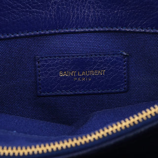 Yves Saint Laurent Royal Blue Leather Muse Two 2-Way Bag