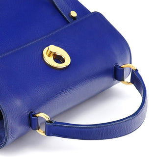 Yves Saint Laurent Royal Blue Leather Muse Two 2-Way Bag