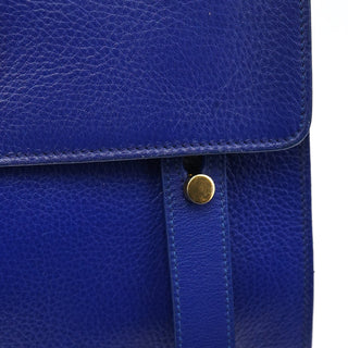 Yves Saint Laurent Royal Blue Leather Muse Two 2-Way Bag