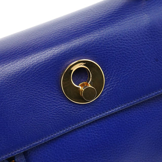 Yves Saint Laurent Royal Blue Leather Muse Two 2-Way Bag