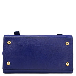 Yves Saint Laurent Royal Blue Leather Muse Two 2-Way Bag