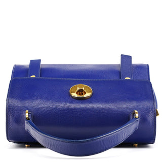 Yves Saint Laurent Royal Blue Leather Muse Two 2-Way Bag