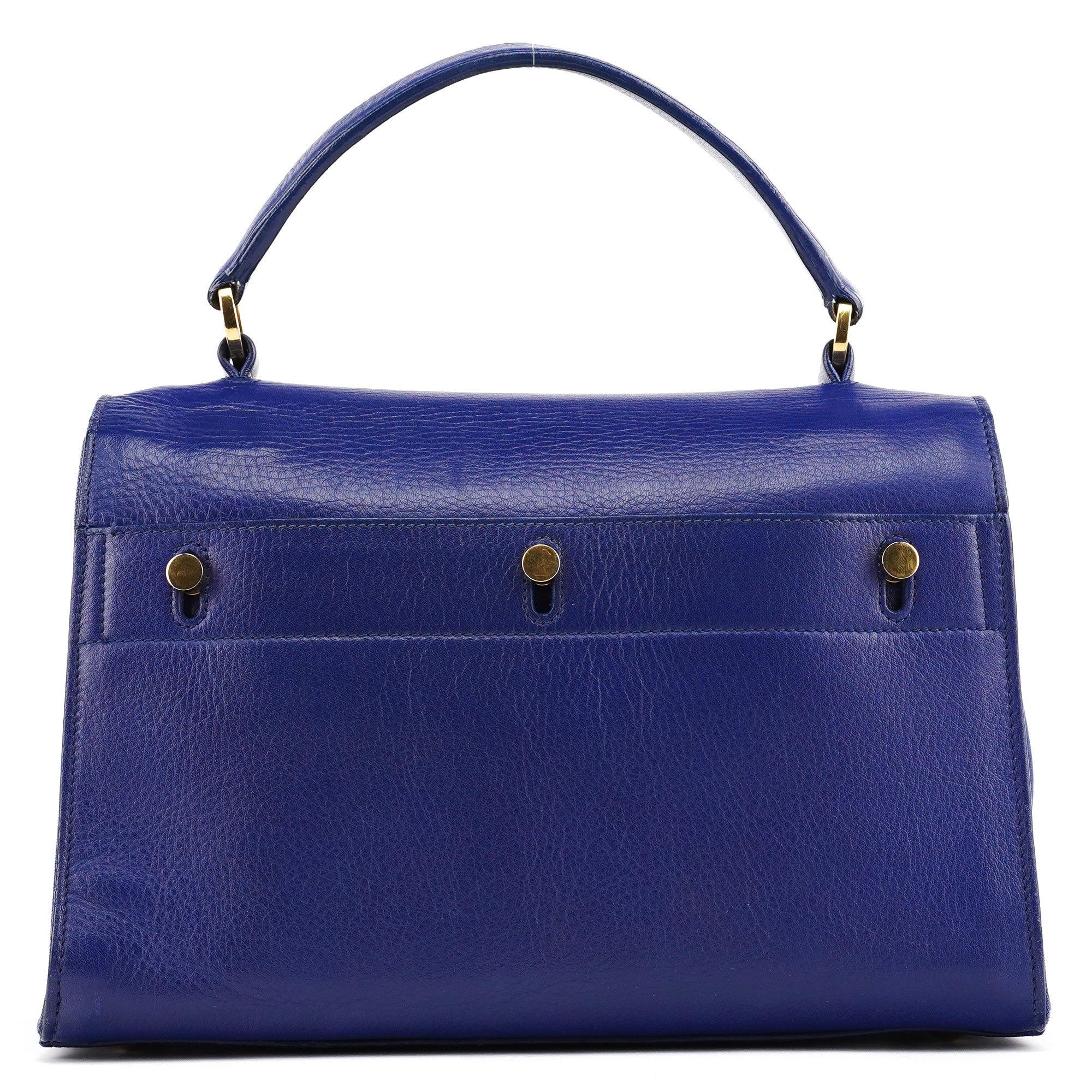 Yves Saint Laurent Royal Blue Leather Muse Two 2-Way Bag