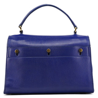 Yves Saint Laurent Royal Blue Leather Muse Two 2-Way Bag