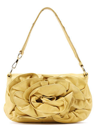 Yves Saint Laurent Soft Yellow Calfskin Nadja Shoulder Bag