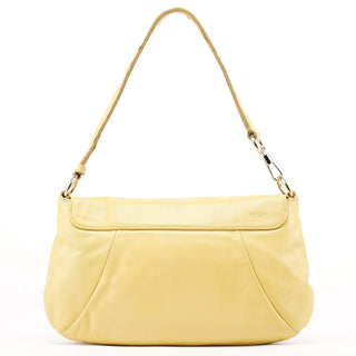 Yves Saint Laurent Soft Yellow Calfskin Nadja Shoulder Bag