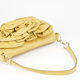 Yves Saint Laurent Soft Yellow Calfskin Nadja Shoulder Bag