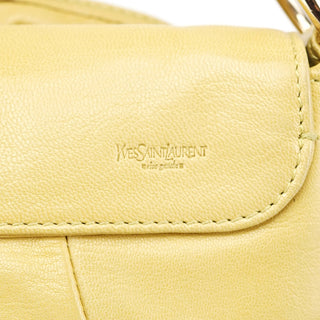 Yves Saint Laurent Soft Yellow Calfskin Nadja Shoulder Bag