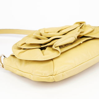 Yves Saint Laurent Soft Yellow Calfskin Nadja Shoulder Bag