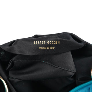 Yves Saint Laurent Turquoise Leather Suede Fringe Shoulder Bag