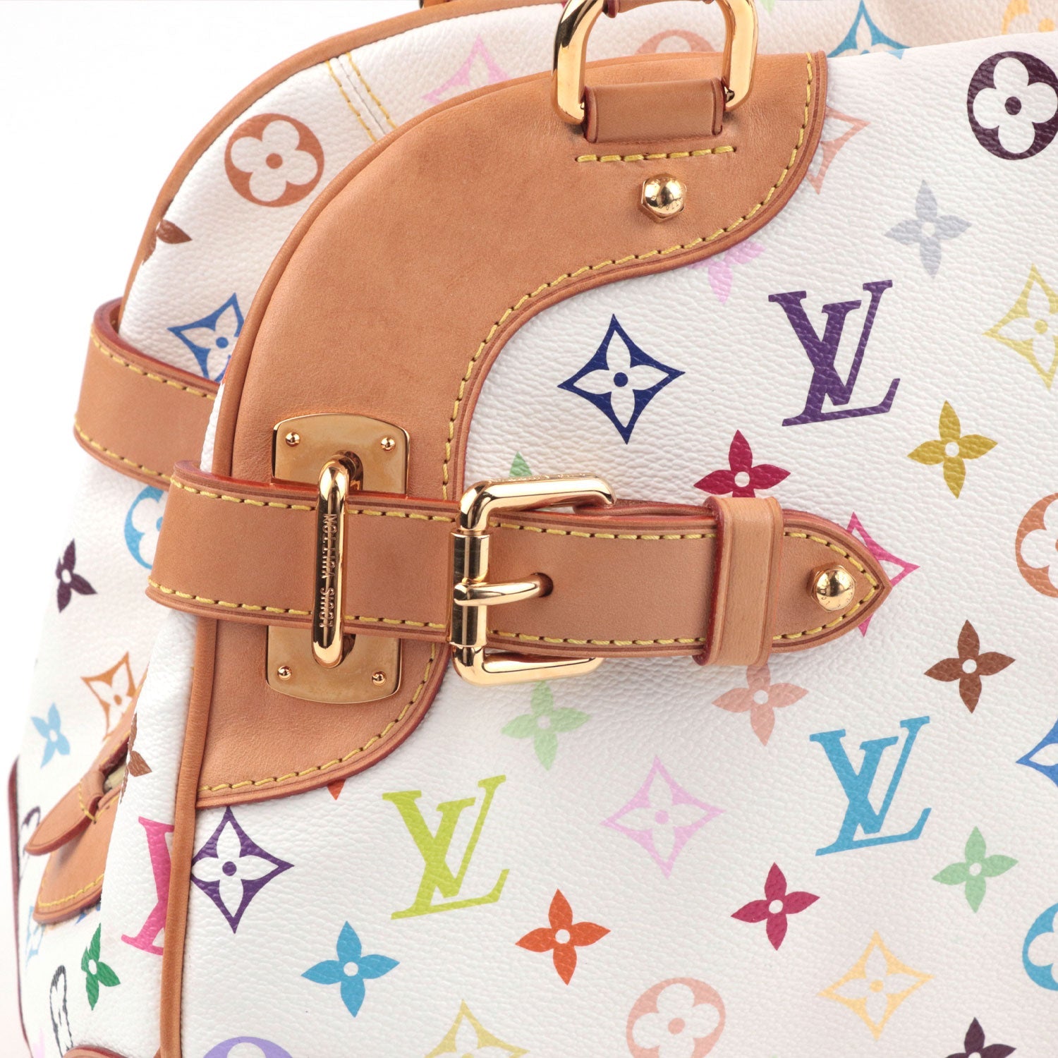 Louis Vuitton Claudia Shoulder Bag White Multicolor Monogram